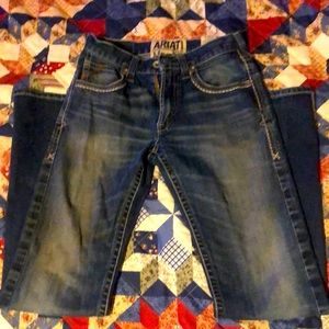 Mens Ariat M5 Slim Straight Jeans Size 30x36.